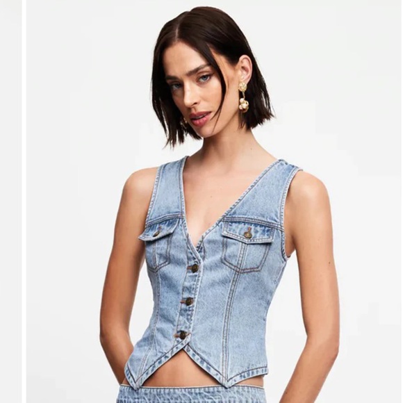 LIONESS Batroun Vest Dark Denim